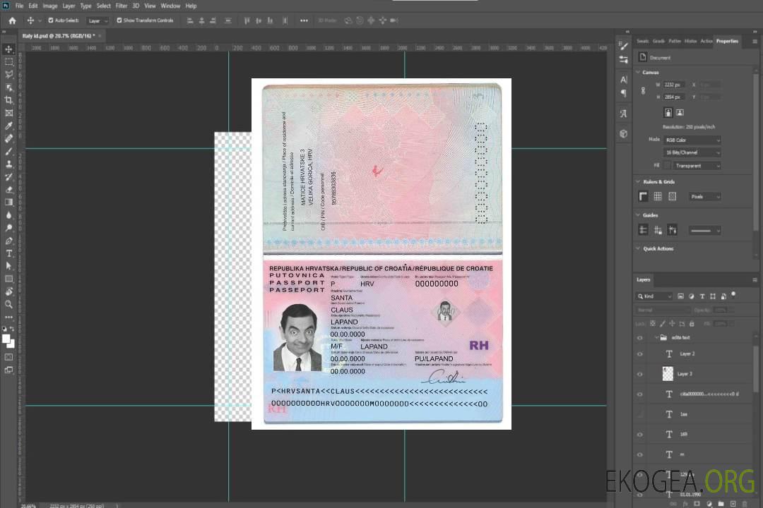 Passeport croate template Passeport croate template